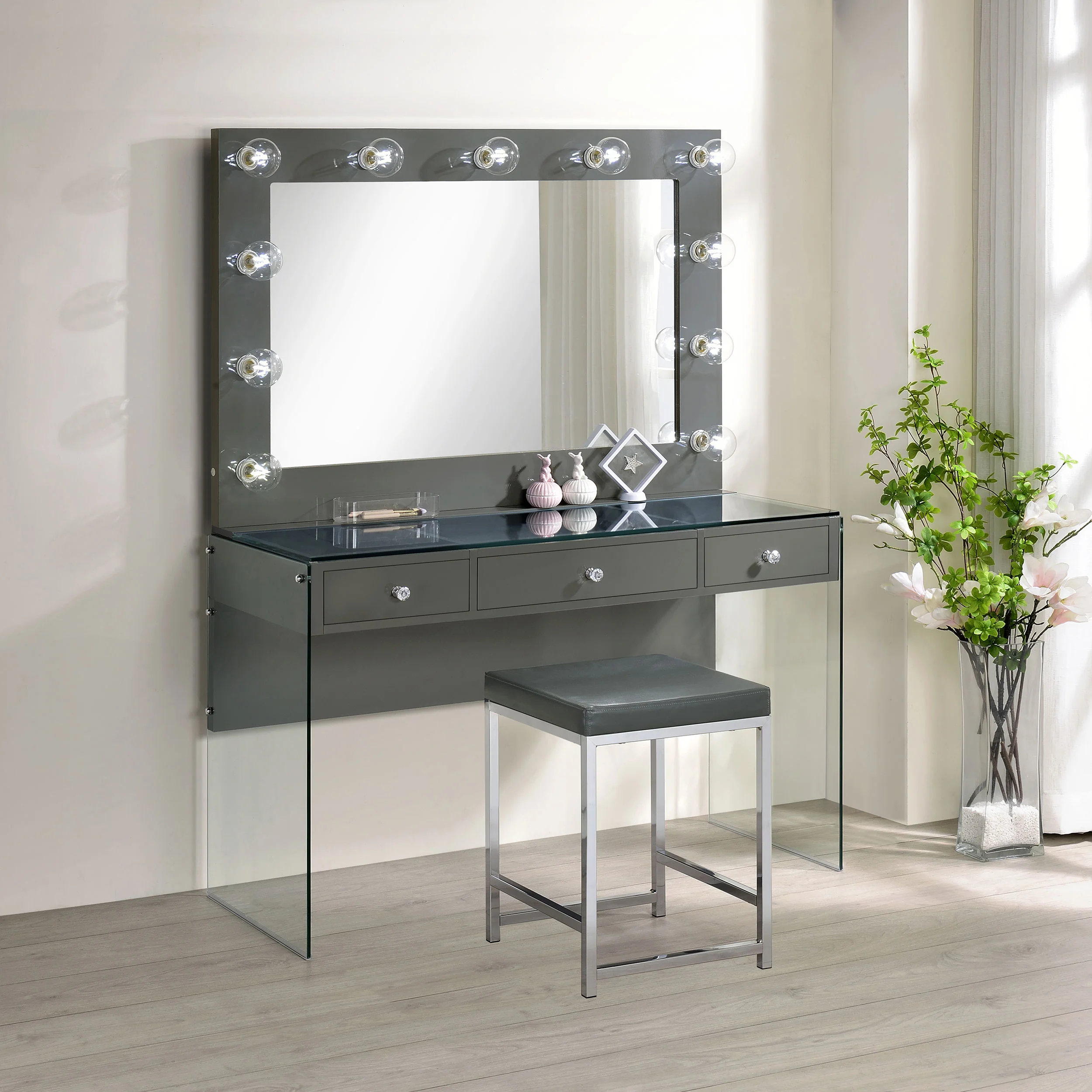 Afshan Makeup Vanity Stool - Image 5