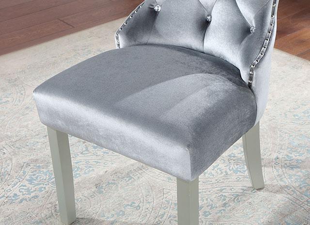 ADALIA Wingback Chair (2/CTN), Silver/Dark Gray - Image 4
