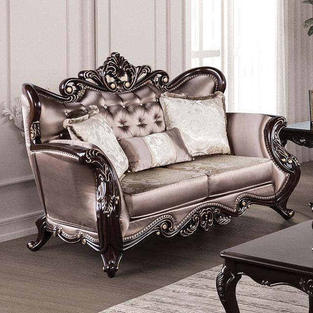 Albacete Loveseat Campage & Walnut - Image 8
