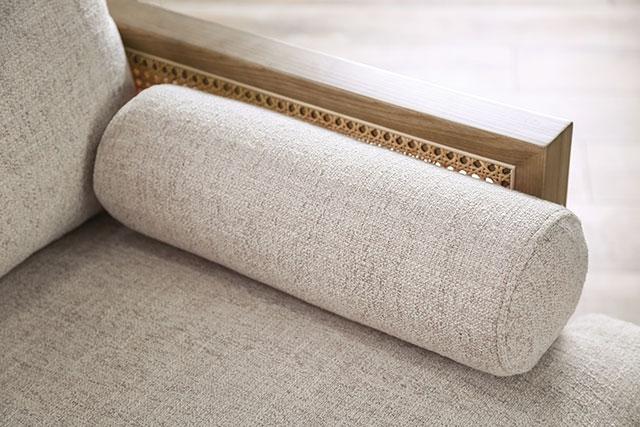 ALESUND Sofa, Beige/Light Oak, Natural & Brown - Image 2