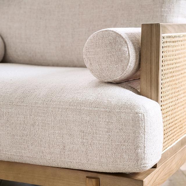 ALESUND Sofa, Beige/Light Oak, Natural & Brown - Image 3