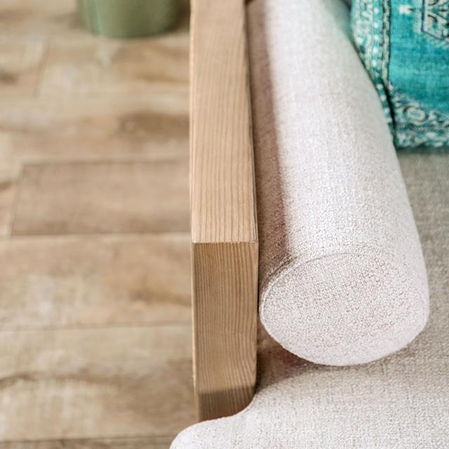 ALESUND Sofa, Beige/Light Oak, Natural & Brown - Image 6