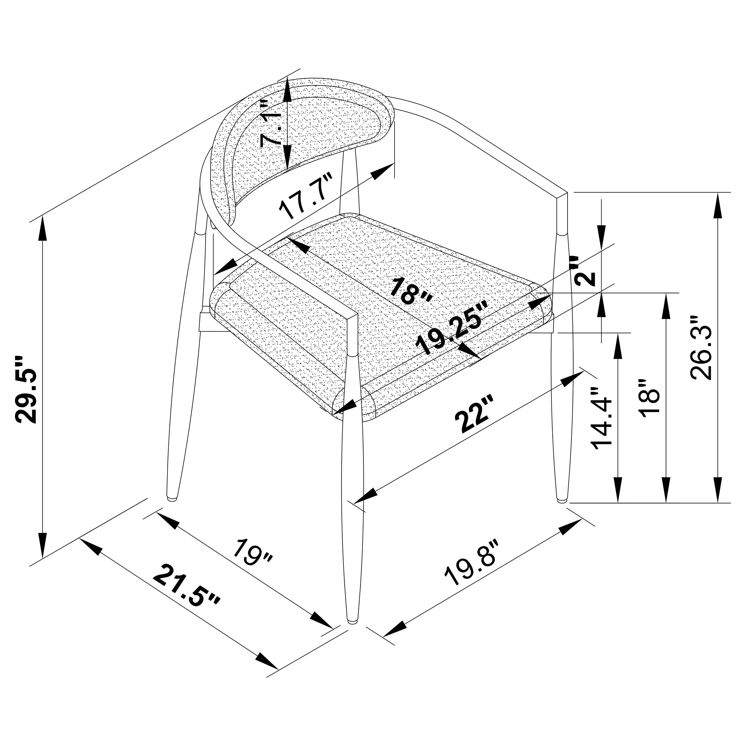 Bradbury Dining Arm Chair - Image 11