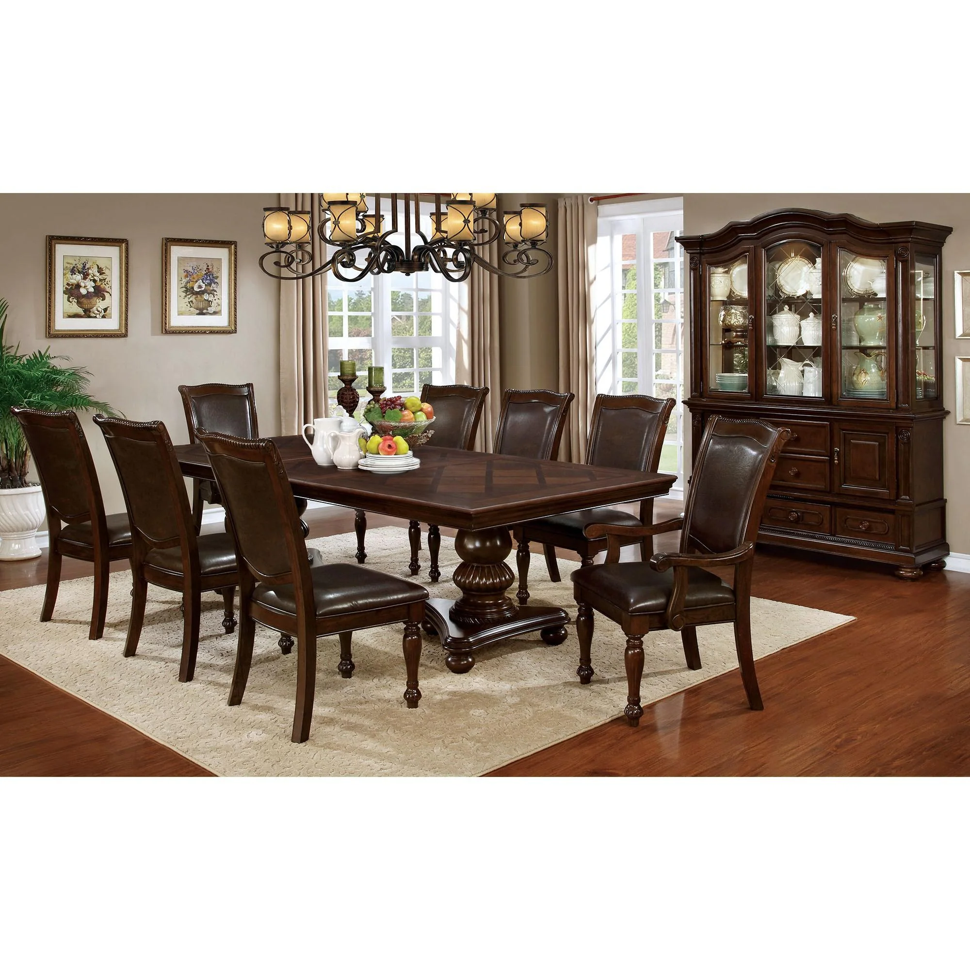 Alpena Brown Cherry/Espresso Arm Chair & Side Chair (2/CTN) - Image 3