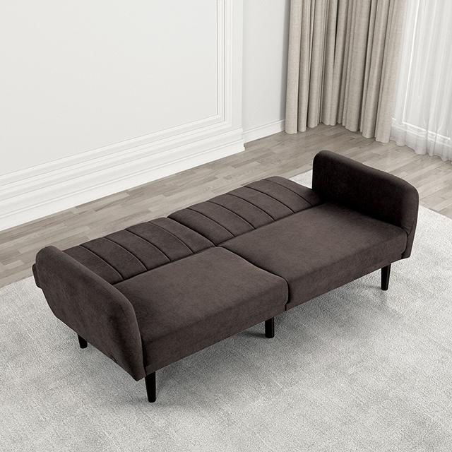 Aristide Futon Sofa Grey & Brown - Image 10