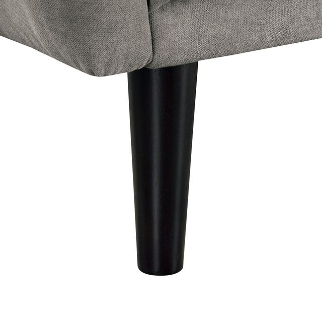 Aristide Futon Sofa Grey & Brown - Image 6