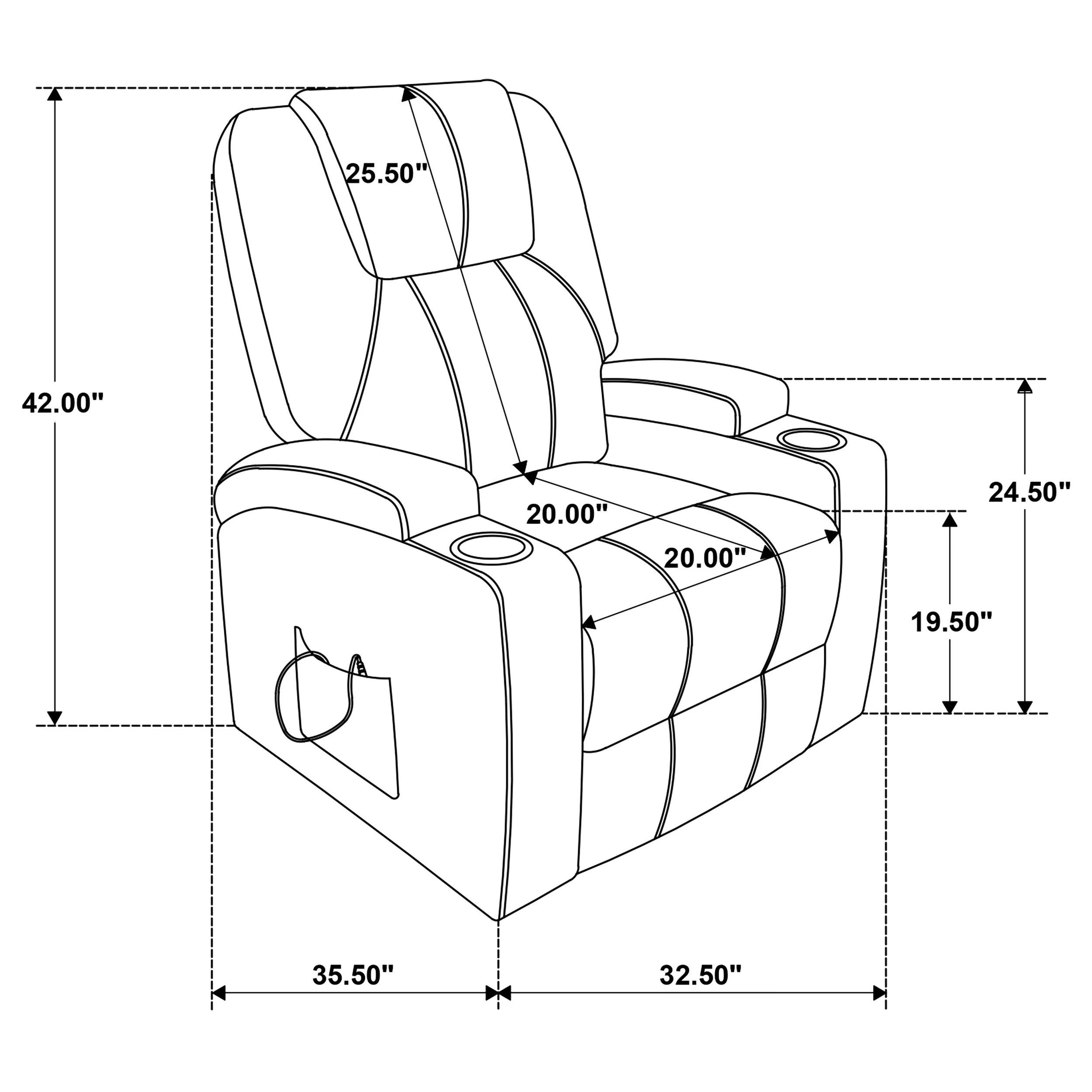 Armstrong Power Lift Massage Recliner - Image 15
