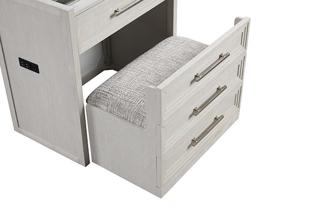 Ashbourne Bedside Vanity Set with Stool Contemporary - Image 11