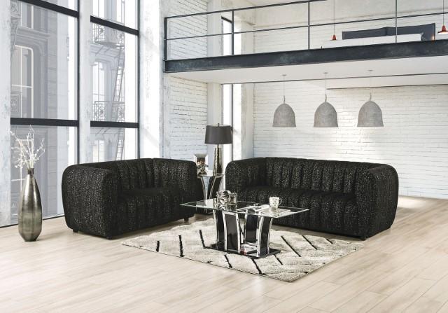 AVERSA Loveseat, Black, Gray, & White - Image 2