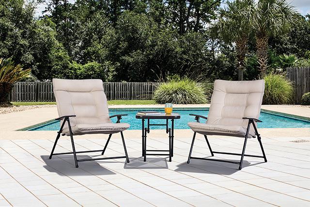 Bastia 3 Pc. Conversation Set Teal & Beige - Image 6