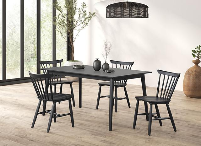 Beale Dining Table Walnut & Black - Image 11