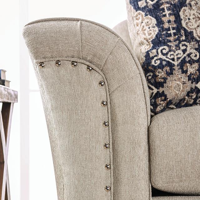 BELSIZE Loveseat Grey, Beige, & Choclate - Image 16