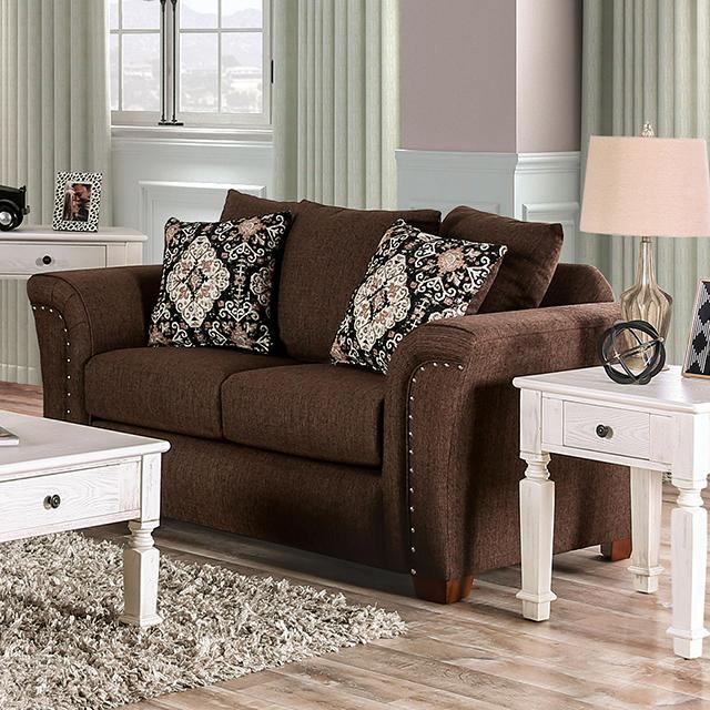 BELSIZE Loveseat Grey, Beige, & Choclate - Image 17
