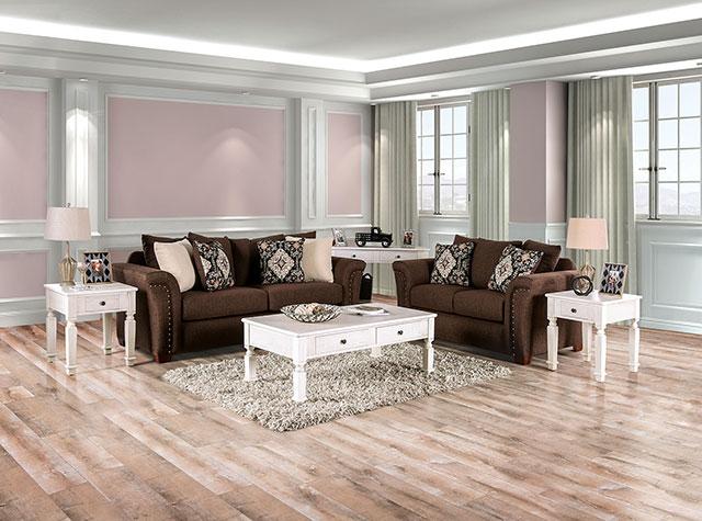 BELSIZE Loveseat Grey, Beige, & Choclate - Image 18