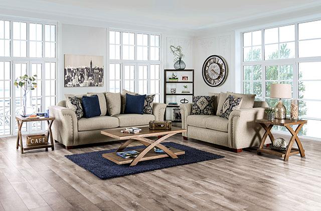 BELSIZE Sofa, Beige/Navy - Image 2