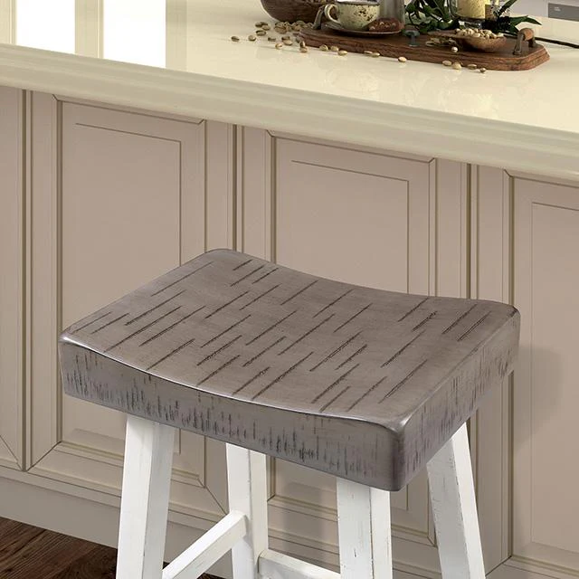 Biasca 24" Stool (2/CTN) White, Brown, & Black - Image 3