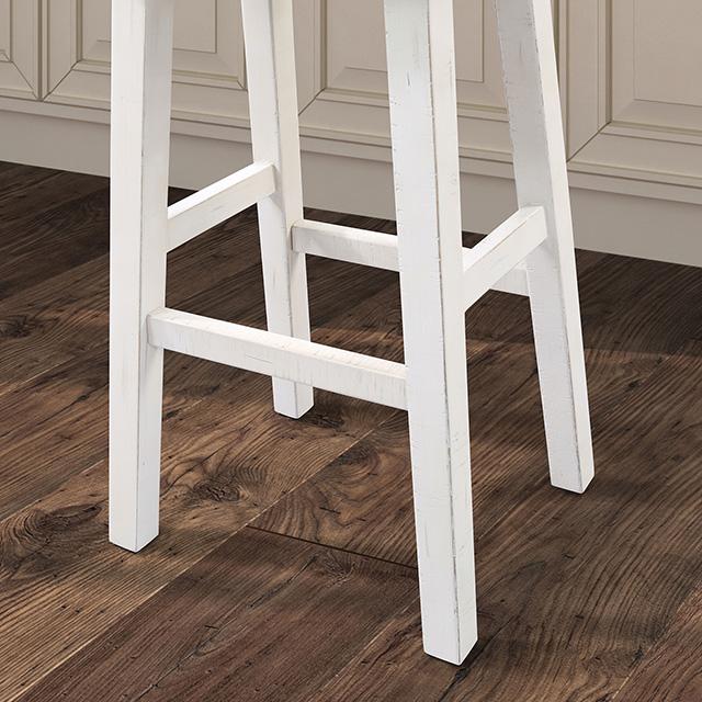 Biasca 24" Stool (2/CTN) White, Brown, & Black - Image 4