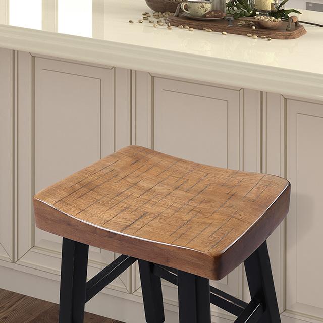 Biasca 24" Stool (2/CTN) White, Brown, & Black - Image 7