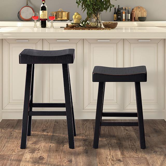 Biasca 24" Stool (2/CTN) White, Brown, & Black - Image 9