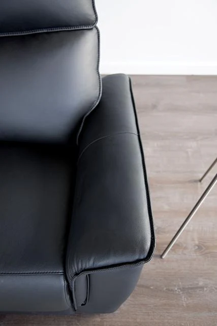 Bienne Recliner Chair White & Black - Image 12