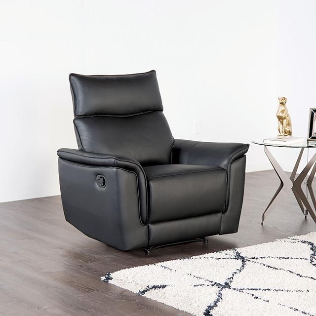 Bienne Recliner Chair White & Black - Image 13