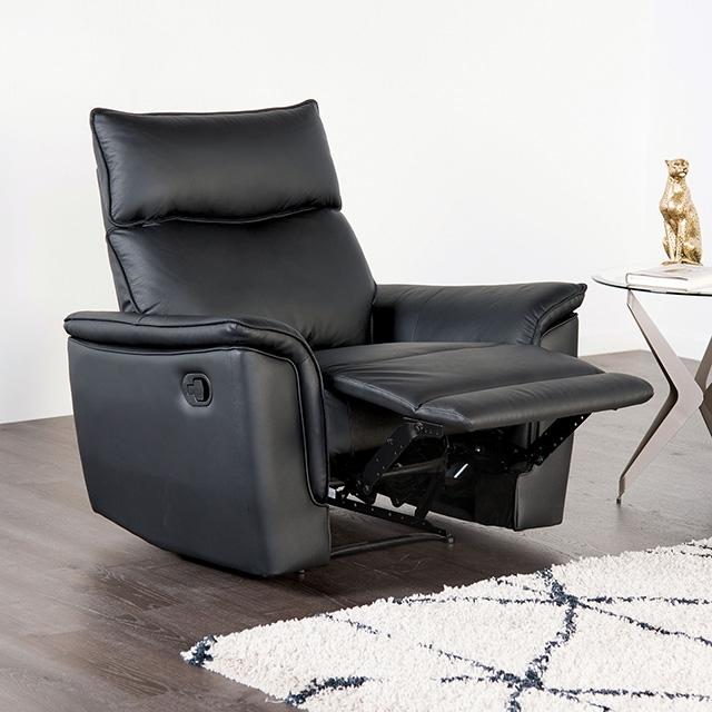 Bienne Recliner Chair White & Black - Image 8