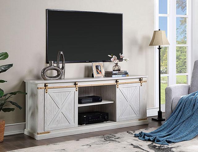 BORREGO TV Stand, Antique White - Image 2