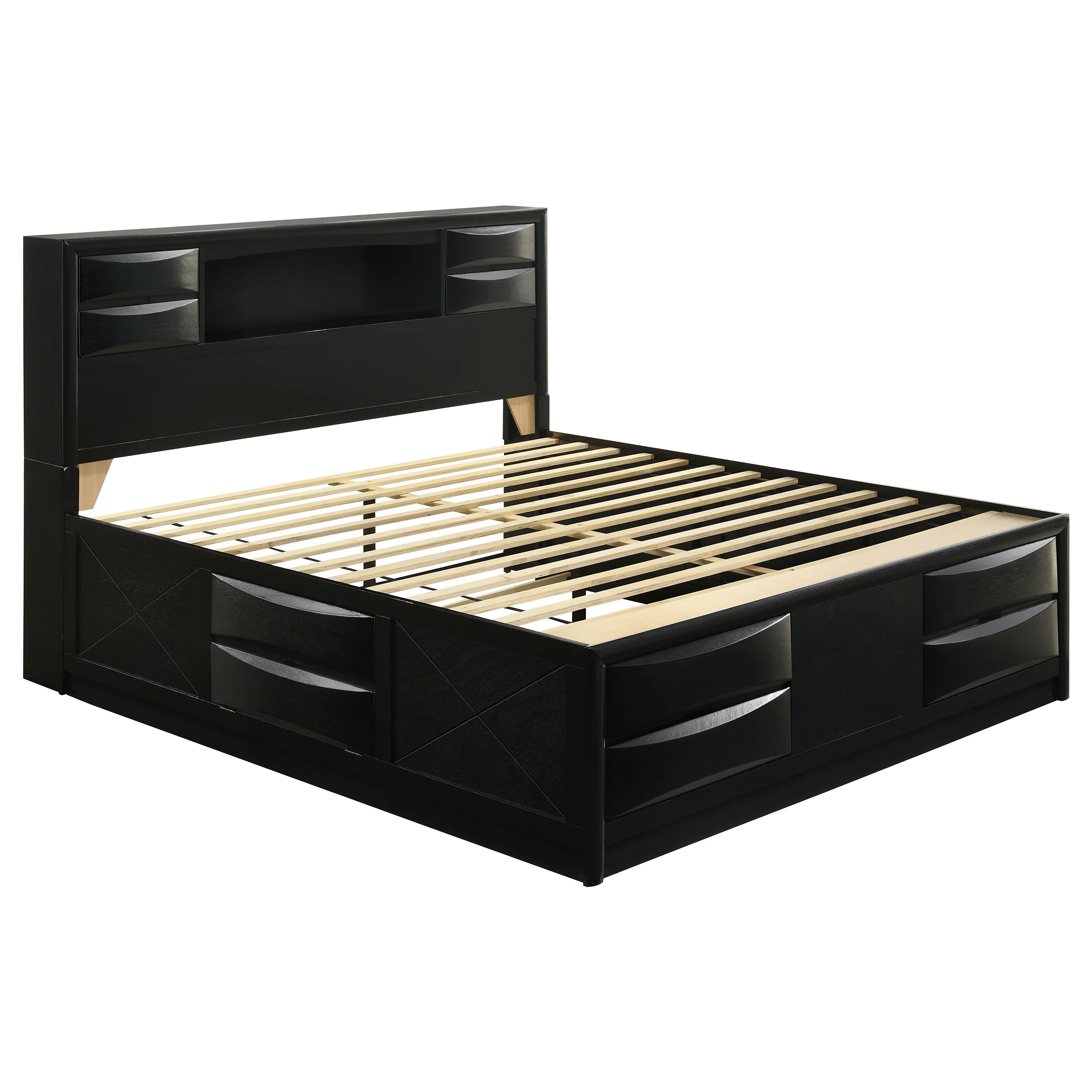 Briana Bookcase Platform Storage Bed - Image 11