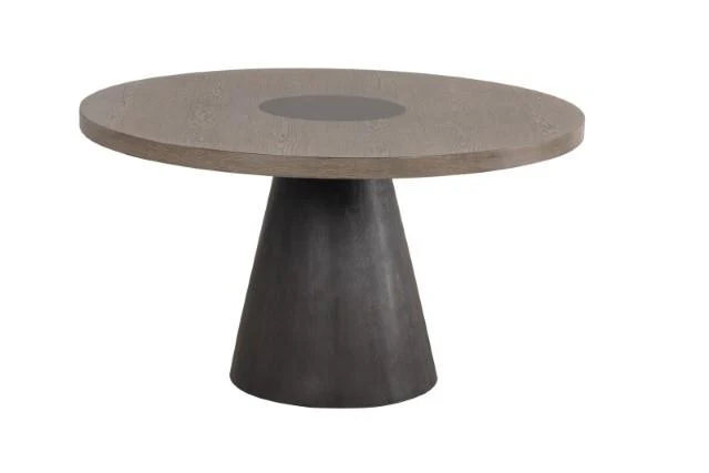 Broager 5 Pc Dining Table Set (Light Gray Swivel Chairs) - Image 3