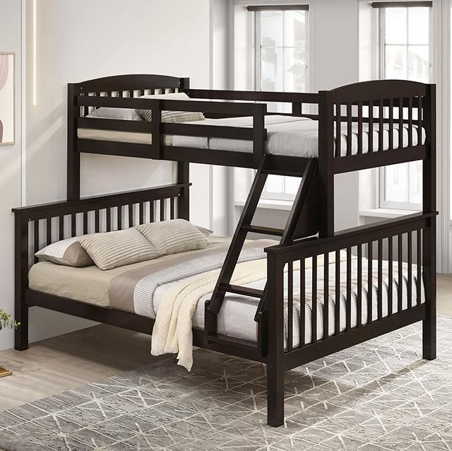 Brookings Twin/Full Bunk Bed White, Brown & Black - Image 4