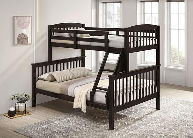 Brookings Twin/Full Bunk Bed White, Brown & Black - Image 5