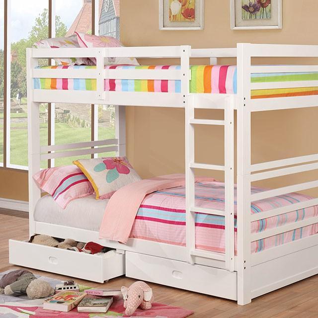 California Iv Black, Walnut, Gray, & White Twin/Twin Bunk Bed - Image 7
