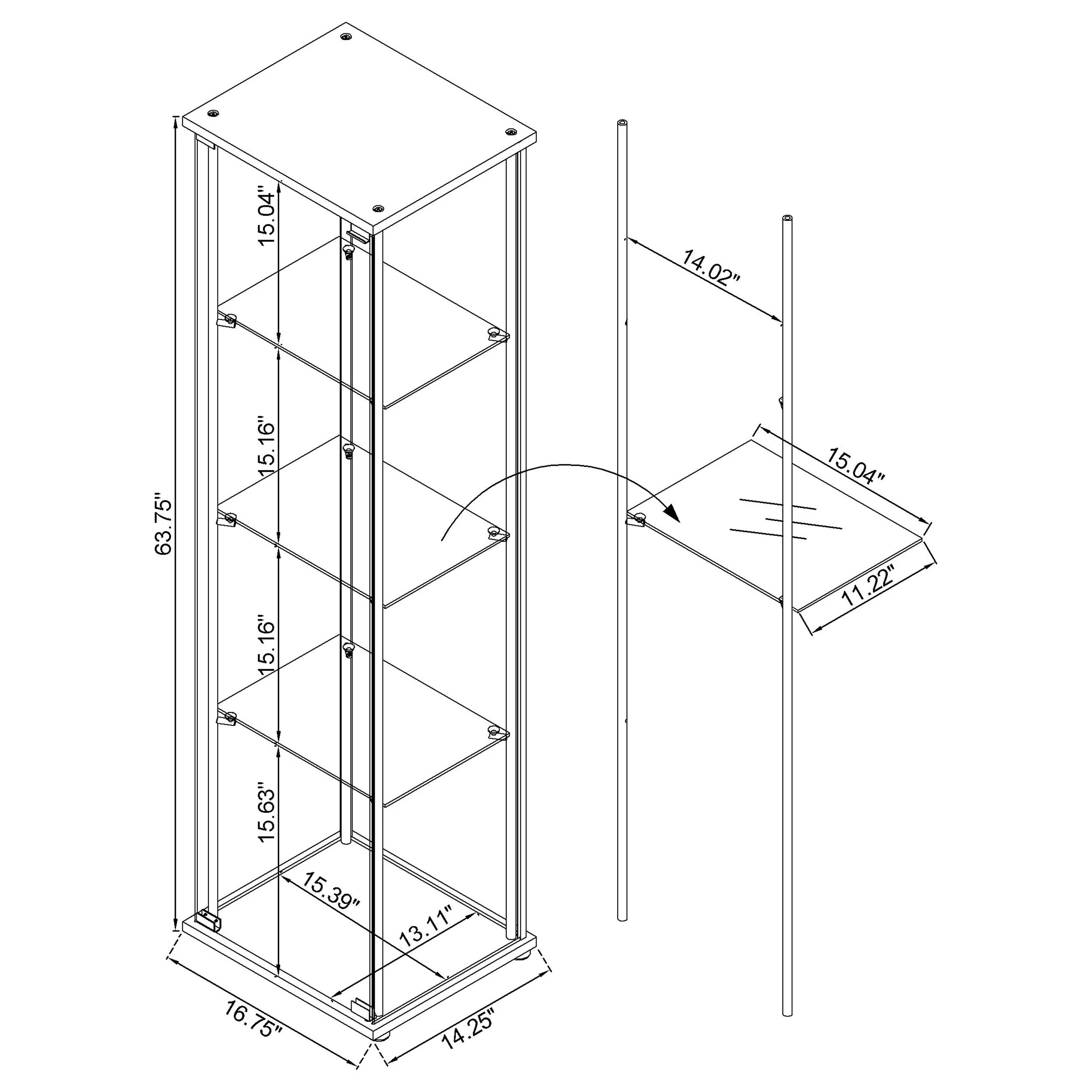 Bellatrix Curio Cabinet - Image 13