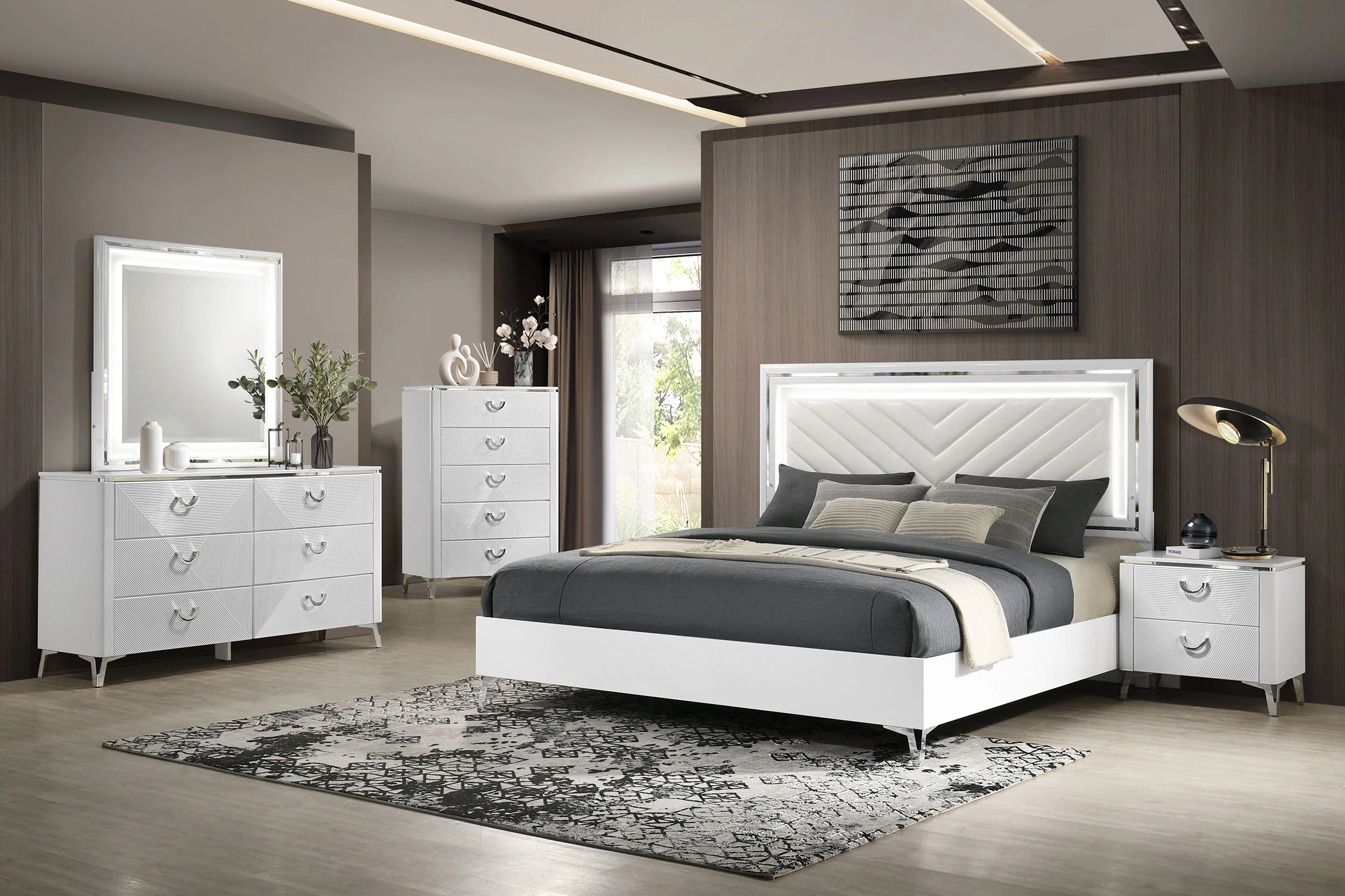 Cassia Panel Bed with LED Lighting - Image 12