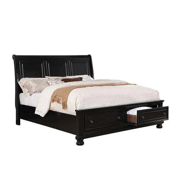 Castor Bed Black, Chrome, & White - Image 3