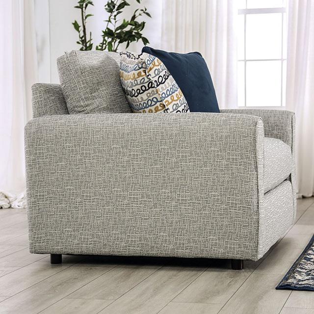 CHANCERY Chair & Half, Gray/Navy - Image 3