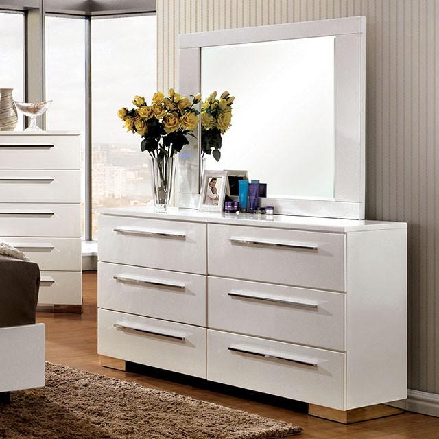 CLEMENTINE Glossy White Mirror - Image 2