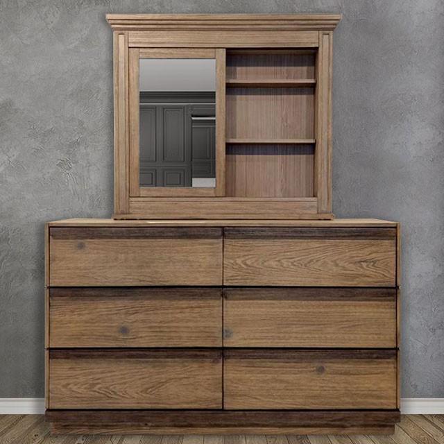 COIMBRA Rustic Natural Tone Dresser - Image 5