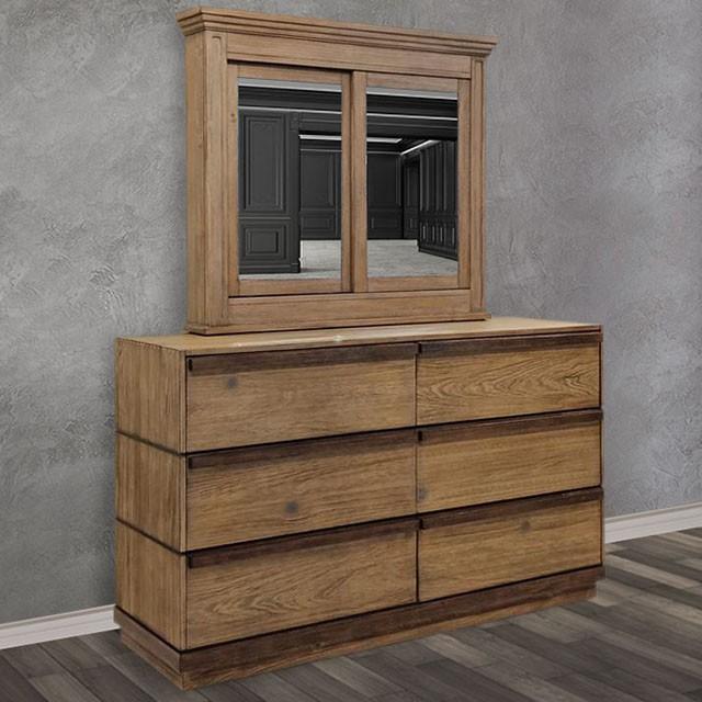 COIMBRA Rustic Natural Tone Dresser - Image 6