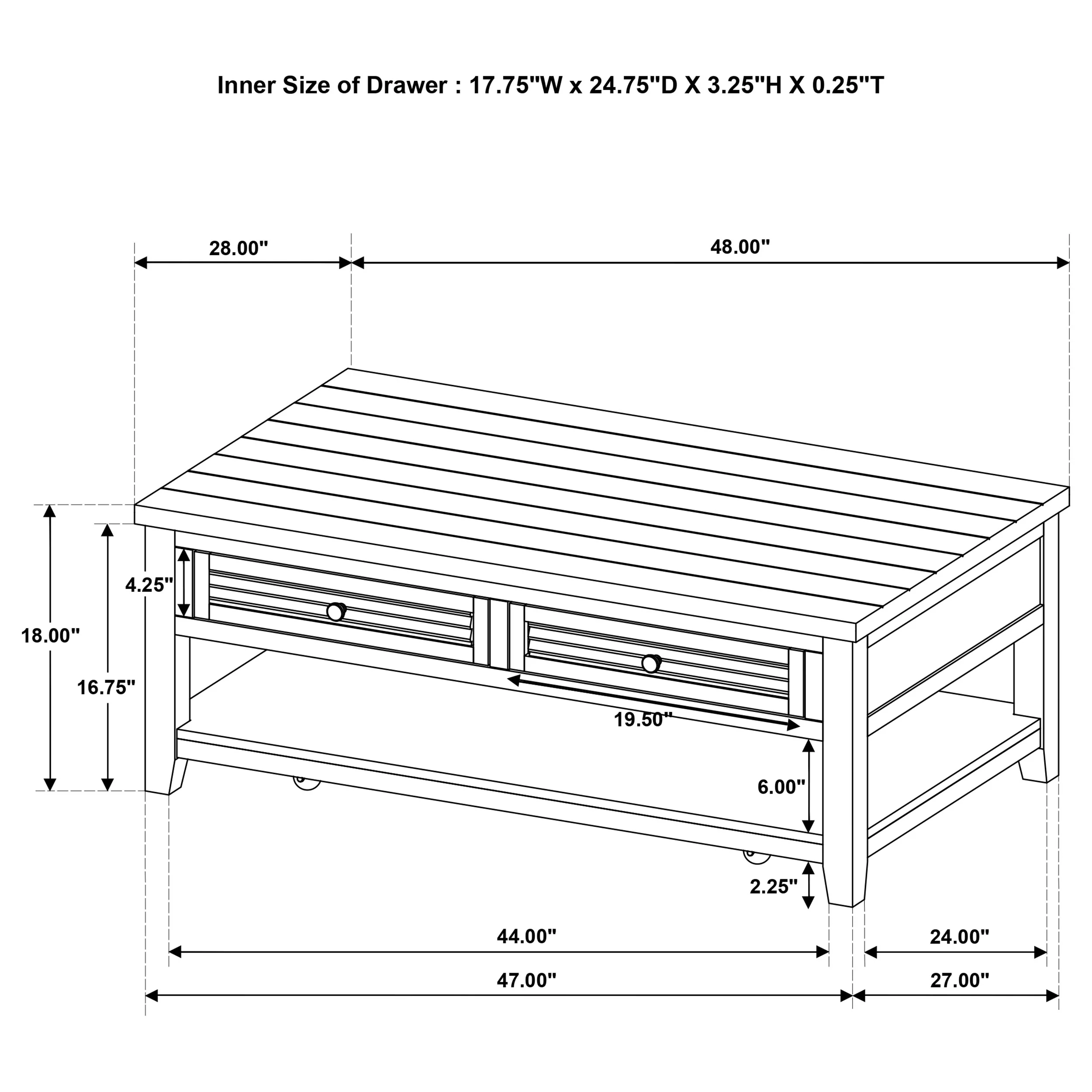 Concord Mobile Coffee Table - Image 9