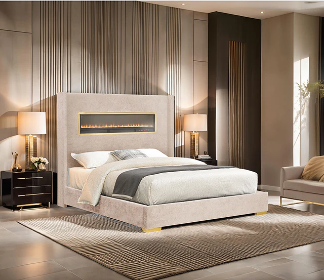 Danvers Bed Beige, Black, & Grey - Image 2