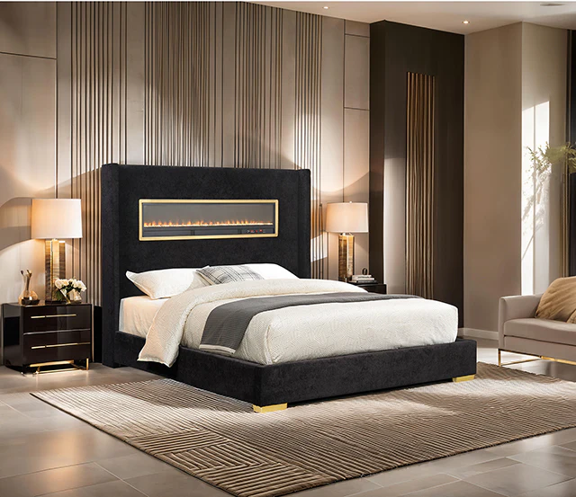 Danvers Bed Beige, Black, & Grey - Image 4
