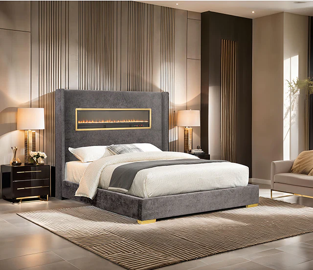 Danvers Bed Beige, Black, & Grey - Image 6