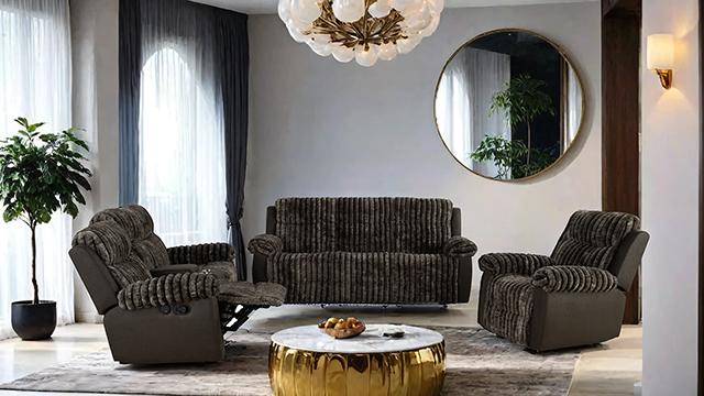 Dionysus Manual Glider Recliner Brown - Image 2
