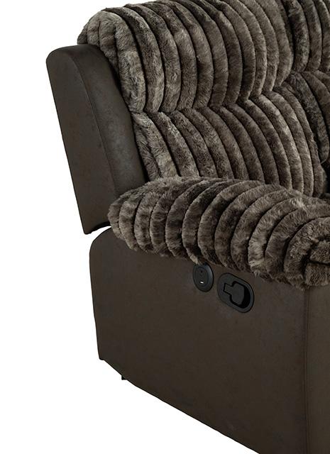 Dionysus Manual Glider Recliner Brown - Image 4