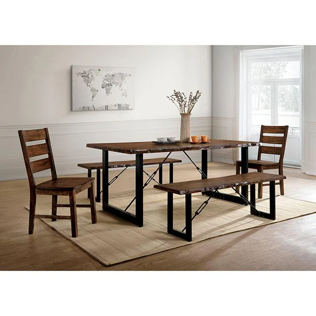 Dulce Walnut/Black Dining Table - Image 4