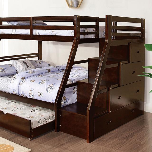 Ellington Twin/Full Bunk Bed White & Espresso - Image 3