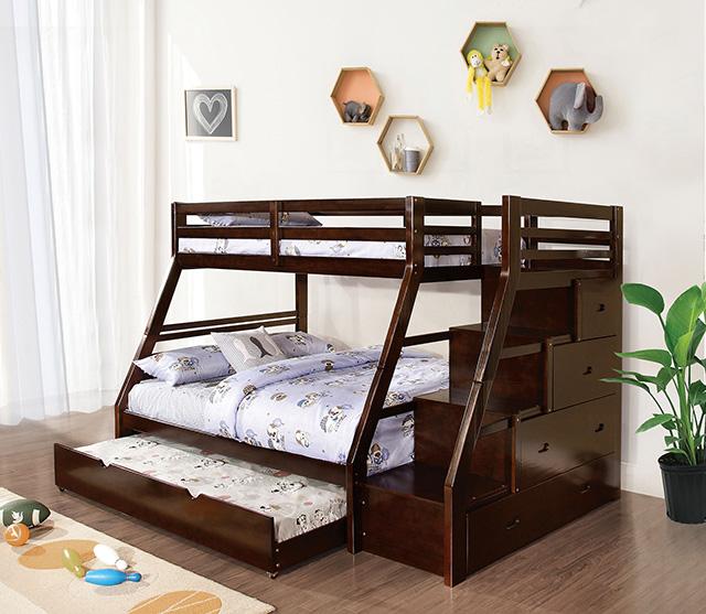 Ellington Twin/Full Bunk Bed White & Espresso - Image 4