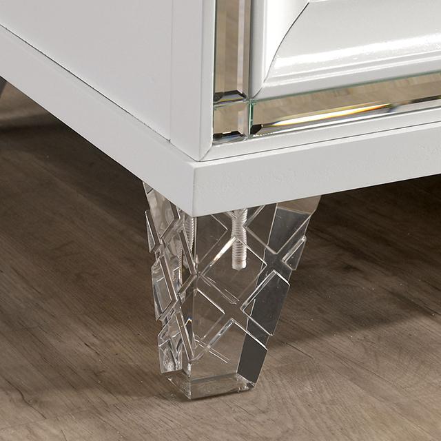 EMMELINE Night Stand w/ USB, White - Image 5