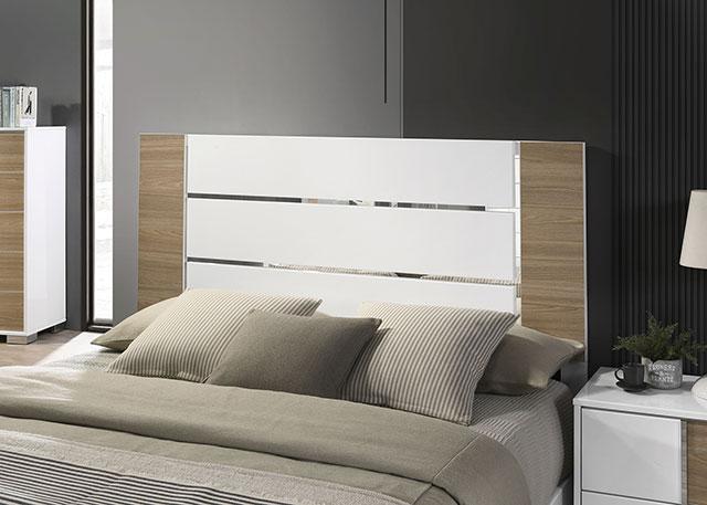 ERLANGEN Cal.King & E.King Bed, White/Natural - Image 3